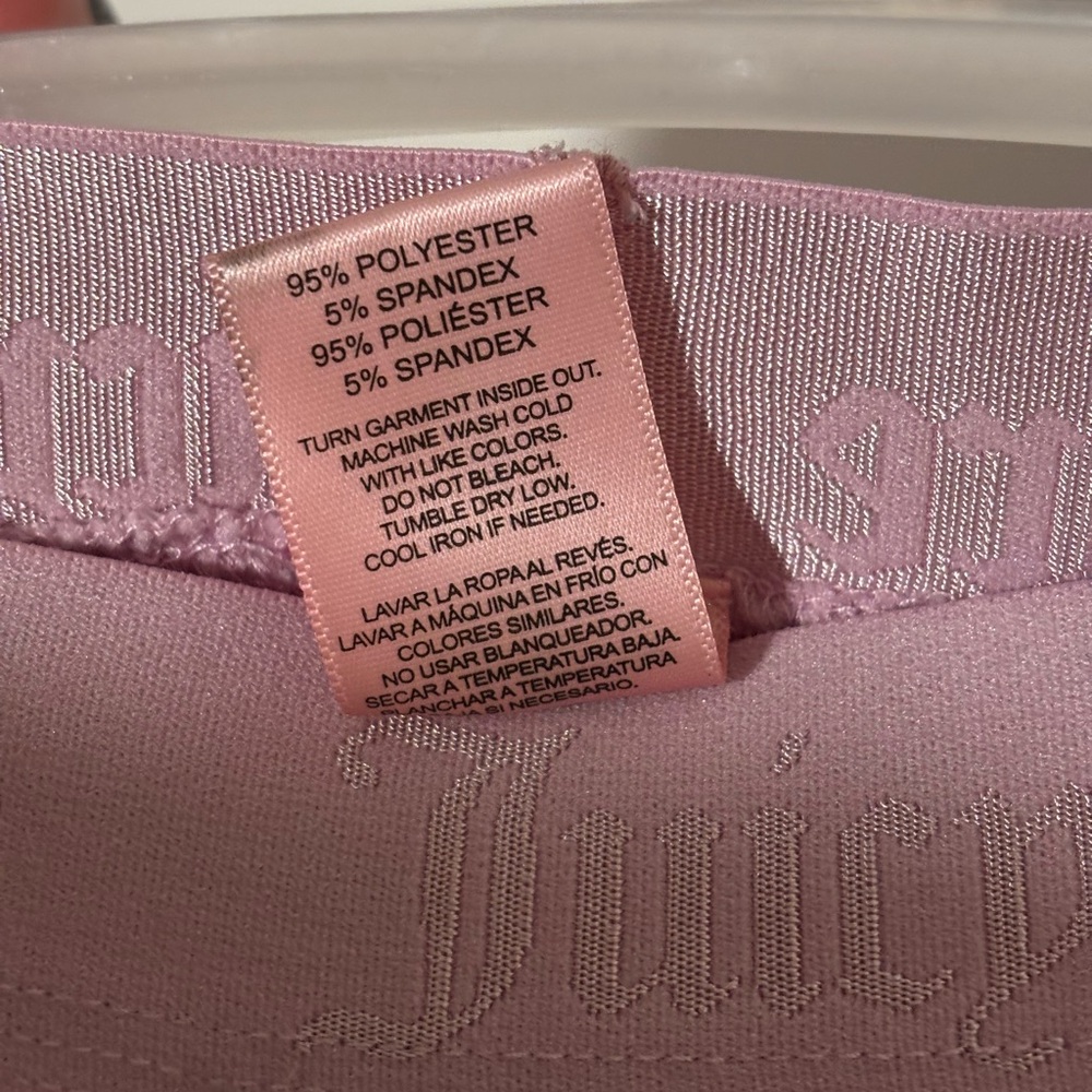 RARE XL Juicy Couture pink suit cropped hoodie joggers pajamas sweatsuit baggy - Picture 11 of 13